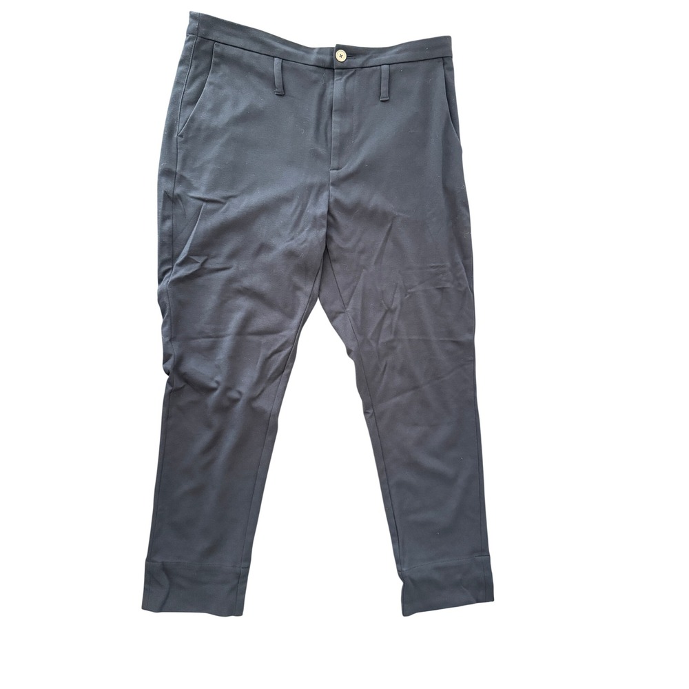 HOPE Stockholm Law Navy Tapered Cropped Stretch Pants Unisex 32x25‎ (actual)